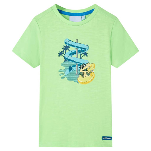 vidaXL T-shirt för barn neongrön 116