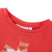 Produktbild för T-shirt för barn röd 140