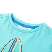 Produktbild för T-shirt med korta ärmar för barn aqua 140