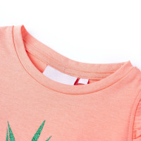 Produktbild för T-shirt för barn neonkorall 92