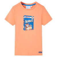 Produktbild för T-shirt med korta ärmar för barn neonorange 116