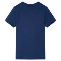 Produktbild för T-shirt med korta ärmar för barn mörkblå 128