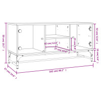 Produktbild för Tv-bänk med glasdörrar vit 102x37x50 cm