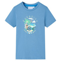 Produktbild för T-shirt för barn mellanblå 140