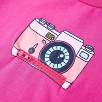 Produktbild för T-shirt för barn mörk rosa 128