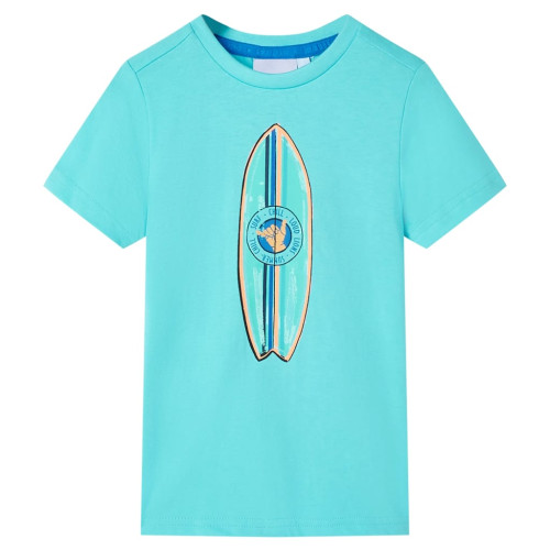 vidaXL T-shirt med korta ärmar för barn aqua 92
