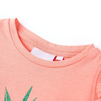 Produktbild för T-shirt för barn neonkorall 140