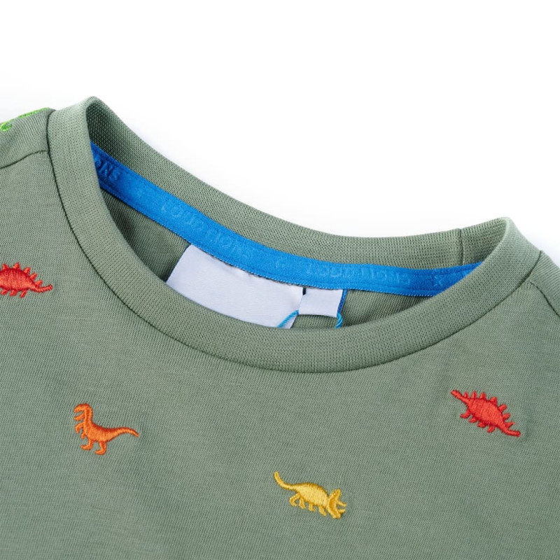 Produktbild för T-shirt med korta ärmar för barn khaki 104
