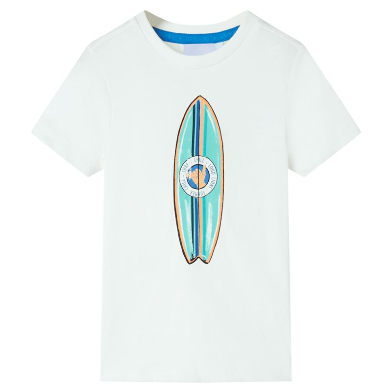 Produktbild för T-shirt med korta ärmar för barn ecru 92