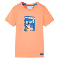 Produktbild för T-shirt med korta ärmar för barn neonorange 92