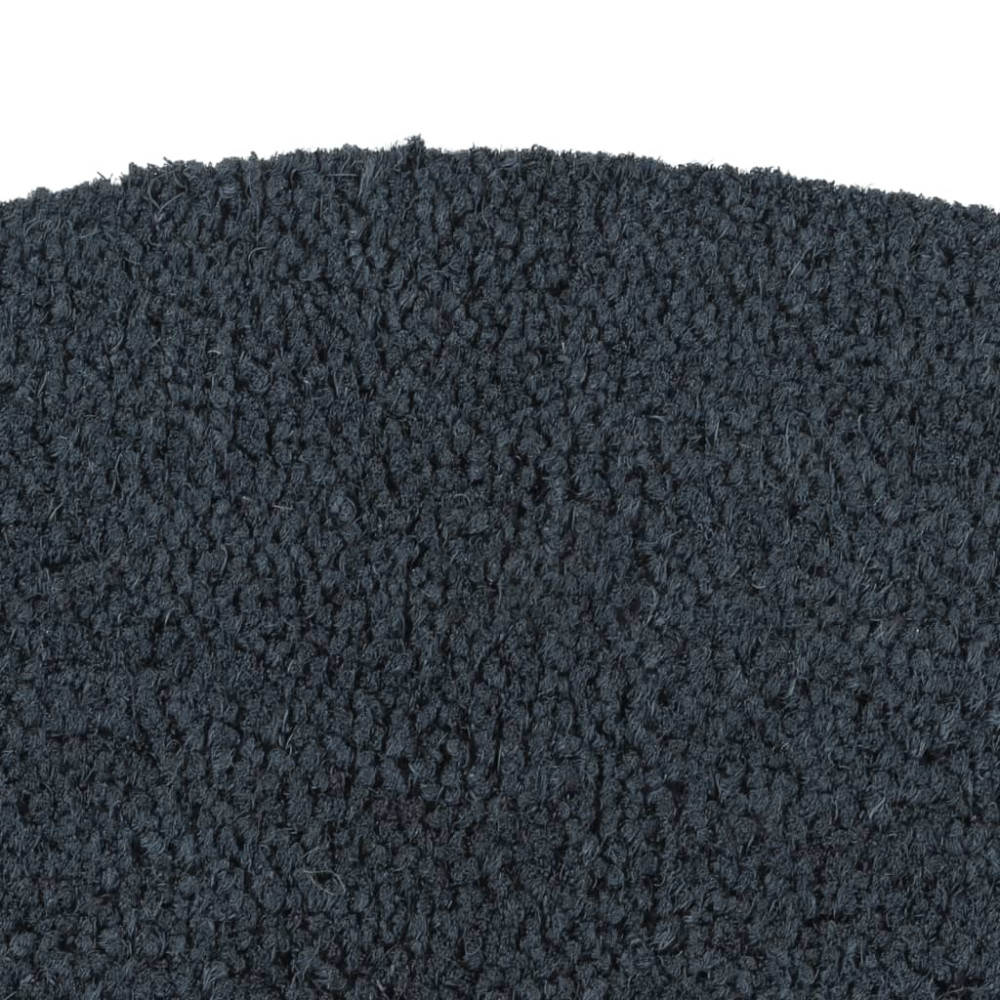Produktbild för Dörrmatta mörkgrå halvrund 50x80 cm tuftad kokos