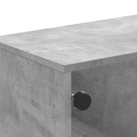 Miniatyr av produktbild för Soffbord med glasdörrar betonggrå 68,5x50x50 cm