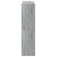 Produktbild för Bokhylla med dörrar grå sonoma 136x37x142 cm konstruerat trä