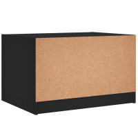 Produktbild för Soffbord med glasdörrar svart 68x50x42 cm