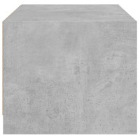 Produktbild för Soffbord med glasdörrar betonggrå 68x50x42 cm