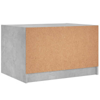 Produktbild för Soffbord med glasdörrar betonggrå 68x50x42 cm