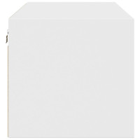 Produktbild för Sidoskåp med glasdörrar vit 102x37x35 cm