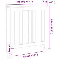 Produktbild för Elementskydd vaxbrun 79,5x19x84 cm massiv furu