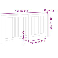 Produktbild för Elementskydd vaxbrun 169x19x84 cm massiv furu