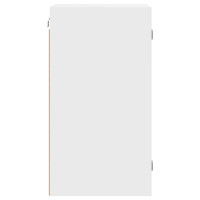 Produktbild för Sidoskåp med glasdörrar vit 35x37x68,5 cm