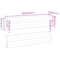 Produktbild för Väggmonterade skoställ 2 st vaxbrun 110x8,5x23,5cm massivt furu