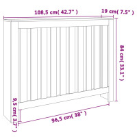 Produktbild för Elementskydd vaxbrun 108,5x19x84 cm massiv furu