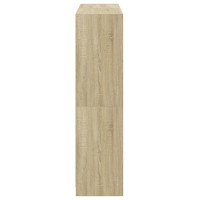 Produktbild för Bokhylla med dörrar sonoma-ek 136x37x142 cm konstruerat trä