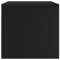 Produktbild för Sidoskåp med glasdörrar 2 st svart 68,5x37x35 cm