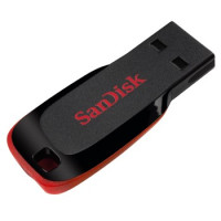 Miniatyr av produktbild för SanDisk Cruzer Blade USB-sticka 64 GB USB Type-A 2.0 Svart, Röd