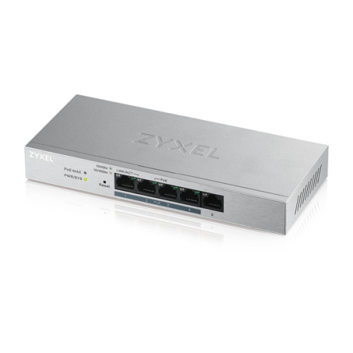 ZyXEL Communications Zyxel GS1200-5HP v2 hanterad Gigabit Ethernet (10/100/1000) Strömförsörjning via Ethernet (PoE) stöd Grå