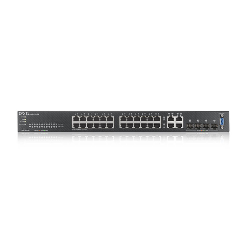 Produktbild för Zyxel GS2220-28-EU0101F nätverksswitchar hanterad L2 Gigabit Ethernet (10/100/1000) Svart