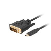 Produktbild för Lanberg CA-CMDV-10CU-0005-BK videokabeladapter 0,5 m USB Type-C DVI-D Svart