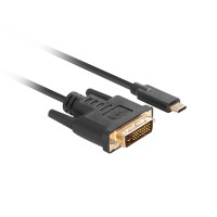 Produktbild för Lanberg CA-CMDV-10CU-0005-BK videokabeladapter 0,5 m USB Type-C DVI-D Svart