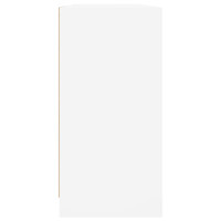 Produktbild för Bokhylla med dörrar vit 204x37x75 cm konstruerat trä