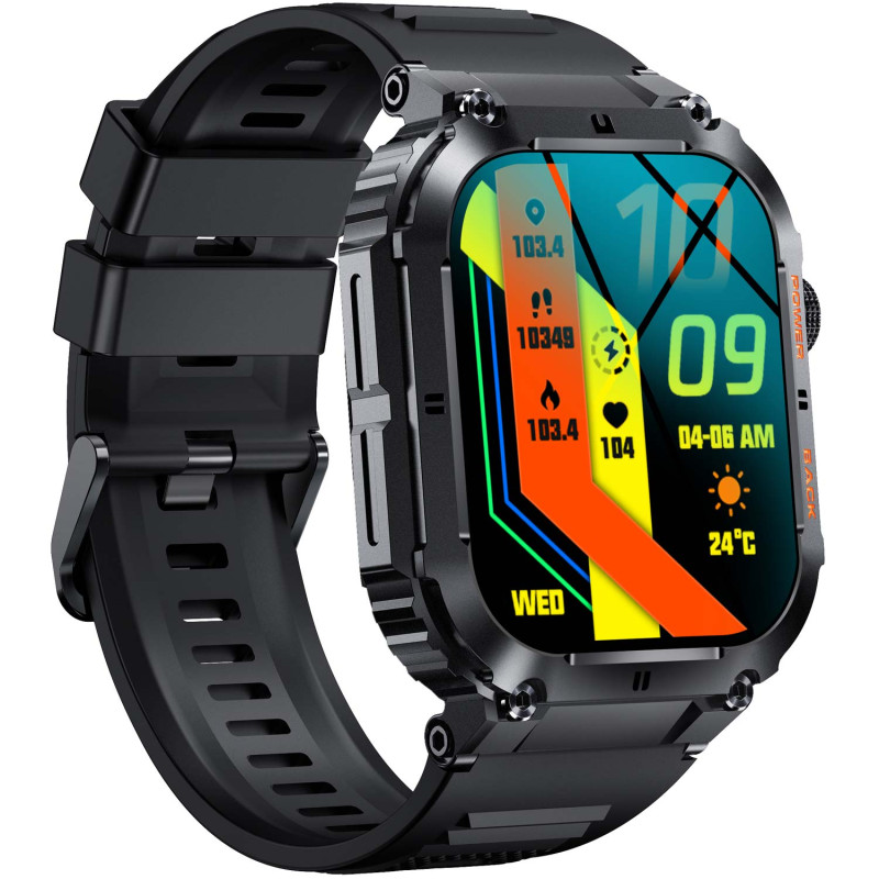 Produktbild för SWC-191B Bluetooth SmartWatch with heartrate, blood pressure and blood oxygen sensor & call function