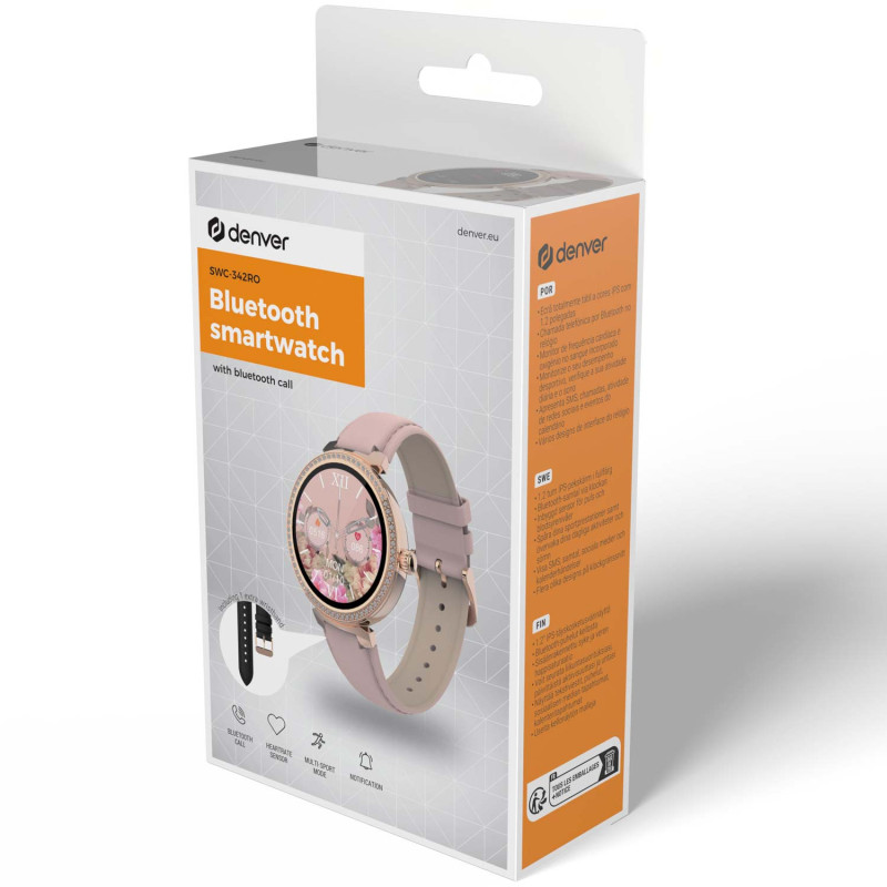 Produktbild för SWC-342RO Bluetooth SmartWatch with heart rate & blood oxygen sensor