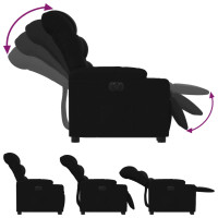 Miniatyr av produktbild för Elektrisk reclinerfåtölj med uppresningshjälp svart tyg