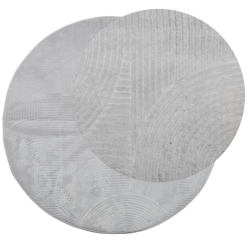 Produktbild för Matta IZA kort lugg skandinavisk look grå Ø 160 cm