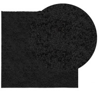 Miniatyr av produktbild för Matta långluggad modern svart 120x120 cm
