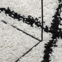 Miniatyr av produktbild för Ryamatta PAMPLONA lång lugg modern gräddvit & svart 120x170 cm