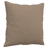 Produktbild för 2-sits soffa med prydnadskuddar cappuccino 120 cm konstläder