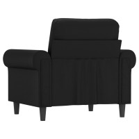 Produktbild för Fåtölj svart 60 cm konstläder