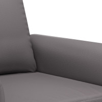 Produktbild för Fåtölj Grå 60 cm konstläder