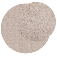 Produktbild för Matta långluggad modern beige Ø 100 cm