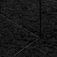 Produktbild för Ryamatta PAMPLONA lång lugg modern svart 80x200 cm