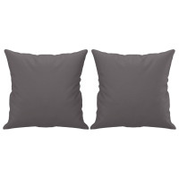 Produktbild för 2-sits soffa med prydnadskuddar grå 120 cm konstläder