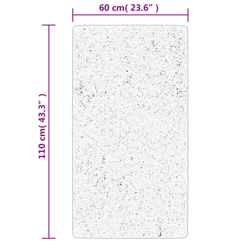 Produktbild för Ryamatta PAMPLONA lång lugg modern beige 60x110 cm