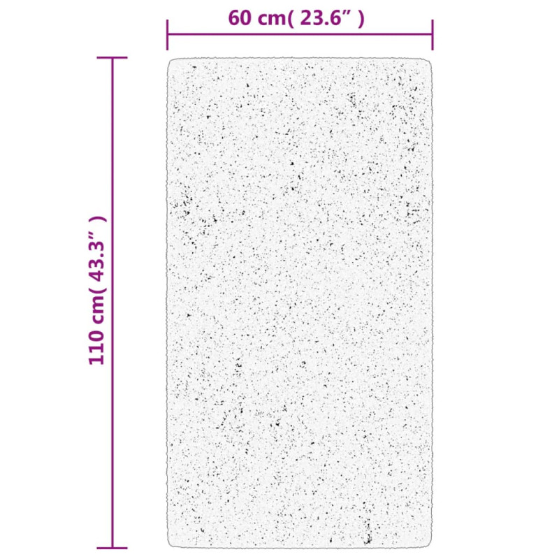 Produktbild för Ryamatta PAMPLONA lång lugg modern grå 60x110 cm