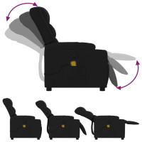 Miniatyr av produktbild för Massagefåtölj svart tyg