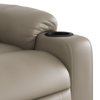 Produktbild för Elektrisk massagefåtölj cappuccino konstläder